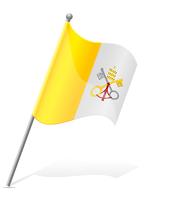 vlag van de Vaticaanstad vectorillustratie vector
