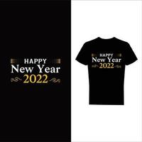 gelukkig nieuwjaar t-shirtontwerp. gelukkig nieuwjaar 2022 t-shirt sjabloon. vector