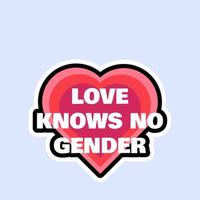 liefde kent geen geslachtsbadge. lgbt-rechten bescherming vector
