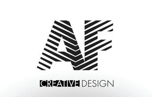 af af lijnen letterontwerp met creatieve elegante zebra vector