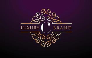 c letter logo luxe.royal monogram ontwerp vector