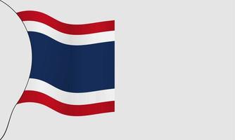 thailand grondwet dag achtergrond vectorillustratie, en kopieer ruimte. geschikt om op inhoud met dat thema te worden geplaatst. vlag van thailand vector