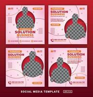flyer of social media post-thema professionele oplossing zakelijke sjabloon vector