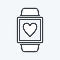 gezondheid app icoon in trendy lijnstijl geïsoleerd op zachte blauwe achtergrond vector