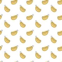 bananen naadloos patroon in trendy stijl. banaan eindeloze achtergrond. natuur herhaalbare print. vector