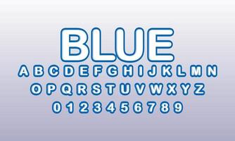bewerkbaar teksteffect in blauwe stijl vector