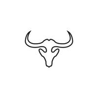 stier hoorn logo en symbool sjabloon pictogrammen app vector