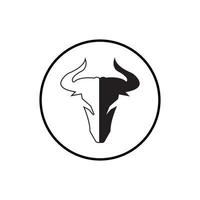 stier hoorn logo en symbool sjabloon pictogrammen app vector