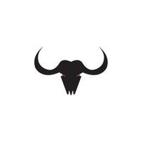 stier hoorn logo en symbool sjabloon pictogrammen app vector