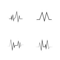 heartbeat pulse pictogram vector illustratie logo sjabloon