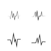 heartbeat pulse pictogram vector illustratie logo sjabloon