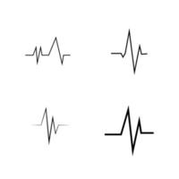 heartbeat pulse pictogram vector illustratie logo sjabloon