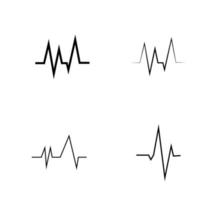 heartbeat pulse pictogram vector illustratie logo sjabloon