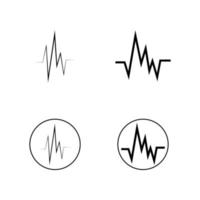 heartbeat pulse pictogram vector illustratie logo sjabloon