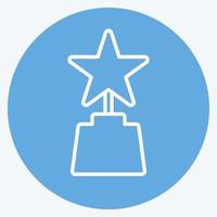 award icoon in trendy blauwe ogen stijl vector