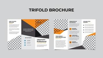 brochureontwerp, brochuresjabloon, creatief gevouwen, trendbrochure vector