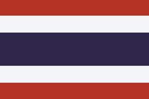 nationale vlag van thailand. officiële kleuren. juiste verhoudingen. vlag van thailand.