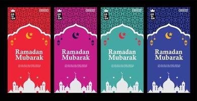 ramadan mubarak concept met kleuren voor achtergronden, verhalen, pamfletten en gedrukte media vector