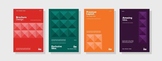 bedrijfsidentiteit brochure sjabloon collectie. zakelijke presentatie vector a4 verticale oriëntatie voorpagina mock up set