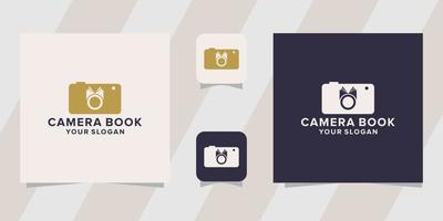 camera boek logo sjabloon vector