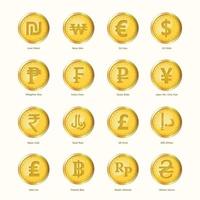 wereld valuta symbolen vector