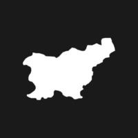 kaart van slovenië op zwarte achtergrond vector