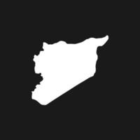 kaart van syrië op zwarte achtergrond vector