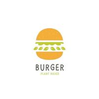 plantaardig hamburger logo icoon eenvoudig vector