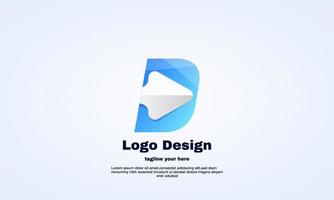 vector eerste d en pijl logo ontwerp abstract