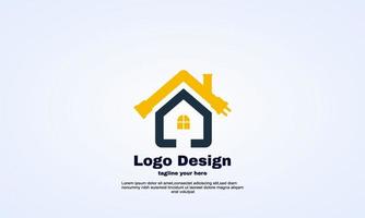 abstracte illustrator elektrisch huis pictogram logo ontwerp element vector