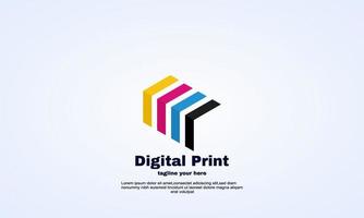 voorraad creatieve illustrator digitaal print logo-ontwerp vector