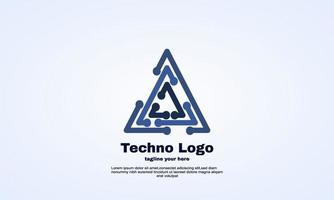 voorraad vector driehoek techno logo bieden economisch