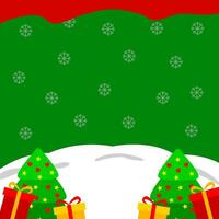 kerstthema, sneeuw en geschenken vector