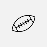 rugby, Amerikaans voetbal lijn pictogram, vector, illustratie, logo sjabloon. geschikt voor vele doeleinden. vector