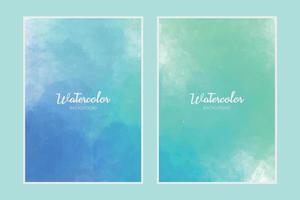 blauwe lucht print aquarel sjabloon vector