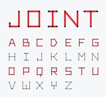 modern vector connect lettertype
