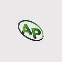 letter ap-logo voor landbouw- of plantage-logo vector