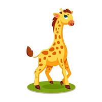mooie giraf cartoon vectorillustratie