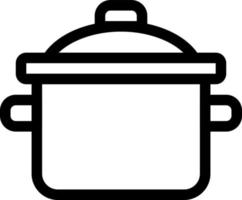 kookpot lijn pictogram illustratie vector