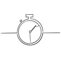 handgetekende stopwatch pictogram ontwerpsjabloon doodle vector