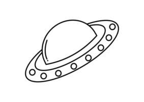 handgetekende ufo-illustratie vector