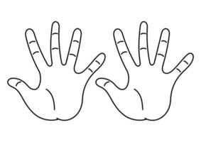 met de hand getekende illustratie van een vinger die het getal tien toont vector
