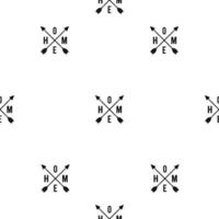kruis tribale pijlen met thuisbelettering naadloos patroon vector