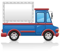 auto met een billboard vectorillustratie vector