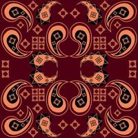 bloemenpatroon paisley stijl paisley print doodle achtergrond vector