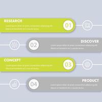 1, 2, 3, 4 stappen, tijdlijn, infographics voor productontwikkeling vector