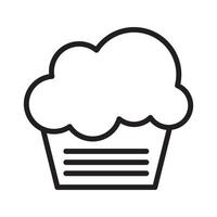 cupcake vector lijn voor web, presentatie, logo, pictogram symbool.