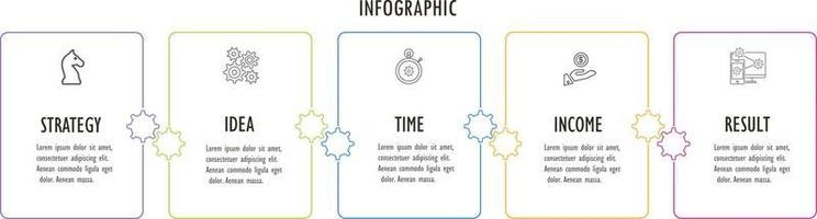 infographics voor bedrijfsconcept met pictogrammen opties of stappen. vector