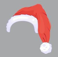 Kerstman hoed vector. Kerstmis en Nieuwjaar illustratie. vector