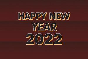 gelukkig nieuwjaar 2022 bewerkbare teksteffect gratis vector